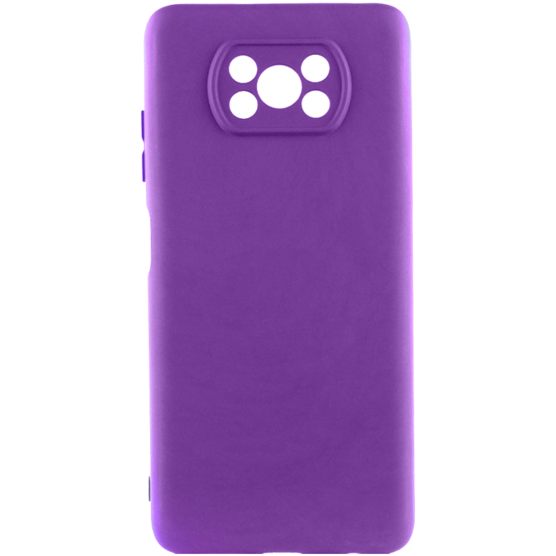 Чехол Silicone Cover Lakshmi Full Camera (A) для Xiaomi Poco X3 NFC / Poco X3 Pro (Фиолетовый / Purple)