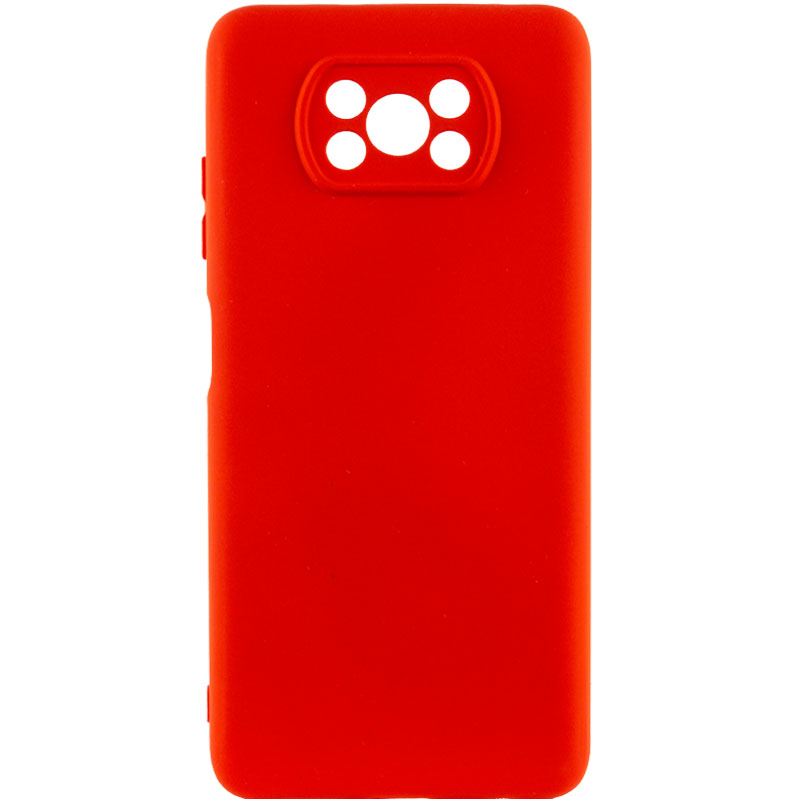 Чохол Silicone Cover Lakshmi Full Camera (A) для Xiaomi Poco X3 Pro (Червоний / Red)