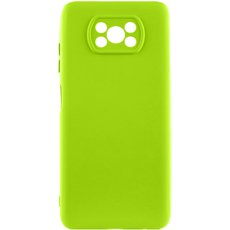 Чехол Silicone Cover Lakshmi Full Camera (A) для Xiaomi Poco X3 NFC / Poco X3 Pro (Салатовый / Neon Green)