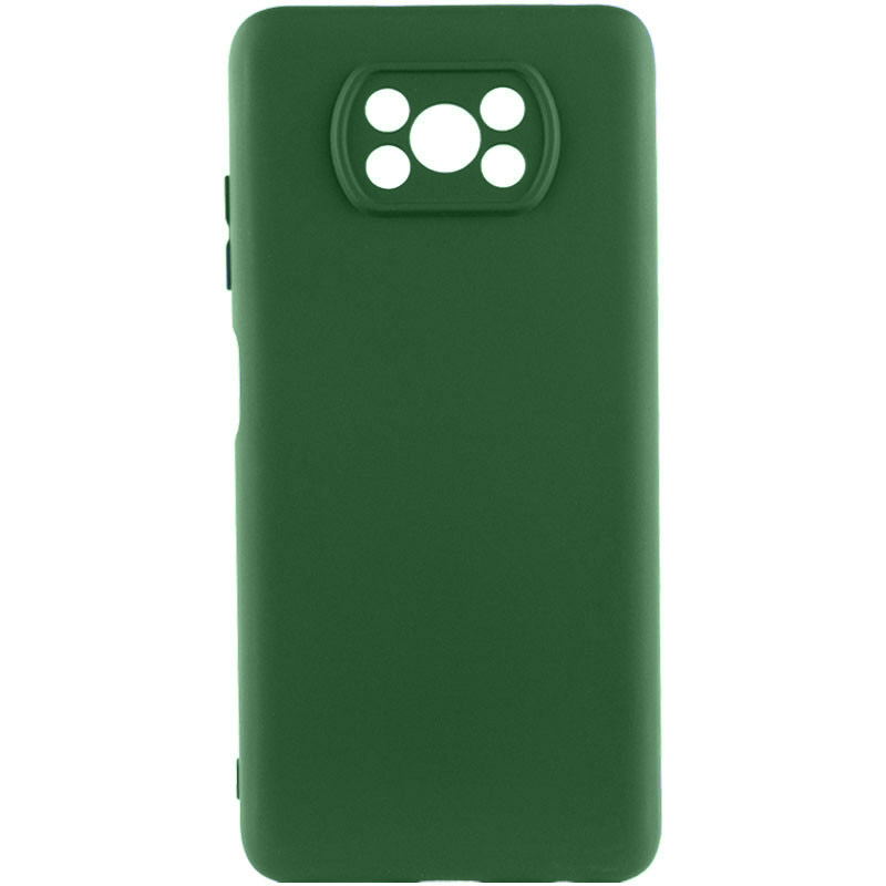 Чохол Silicone Cover Lakshmi Full Camera (A) для Xiaomi Poco X3 Pro (Зелений / Dark green)