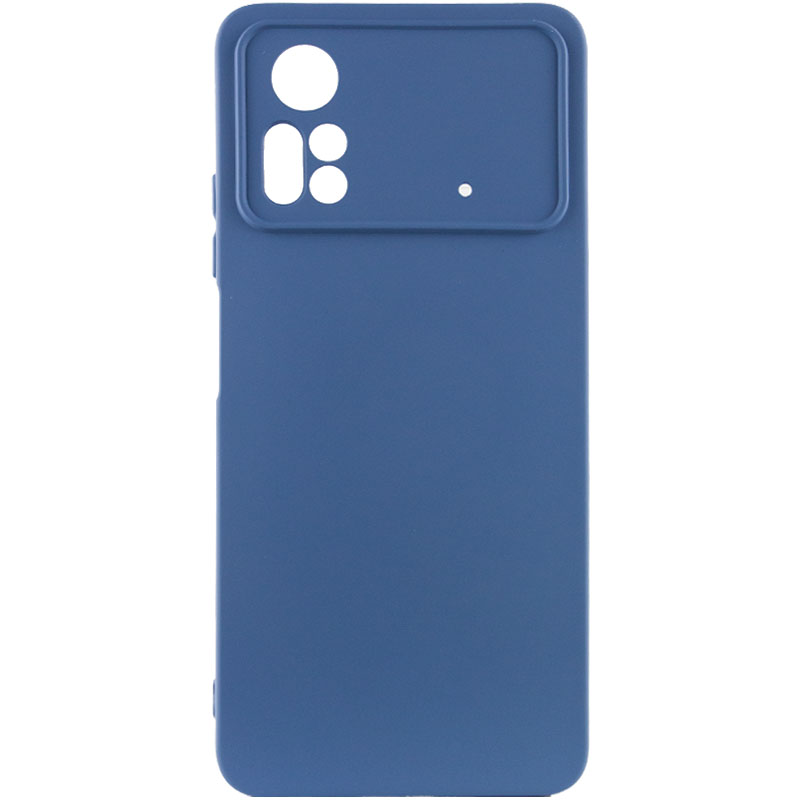 Чохол Silicone Cover Lakshmi Full Camera (A) для Xiaomi Poco X4 Pro 5G (Синій / Navy Blue)
