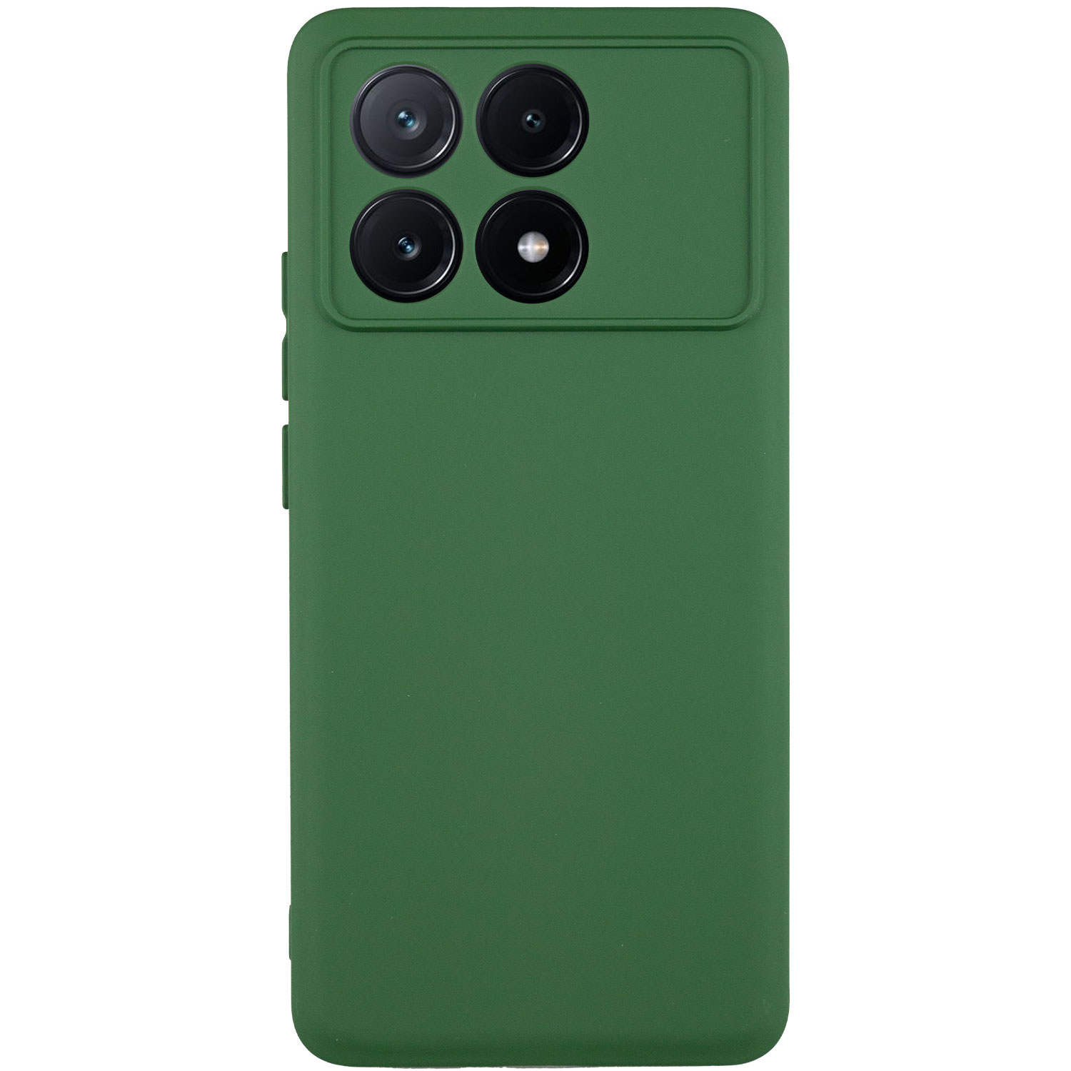 Чохол Silicone Cover Lakshmi Full Camera (A) для Xiaomi Poco X6 (Зелений / Dark green)