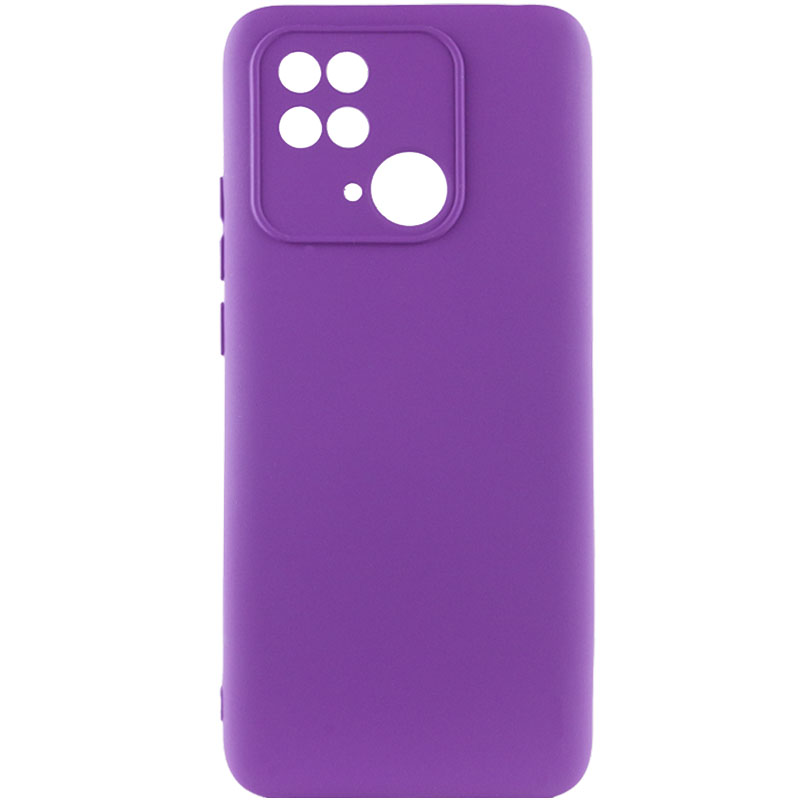 Чехол Silicone Cover Lakshmi Full Camera (A) для Xiaomi Redmi 10C (Фиолетовый / Purple)