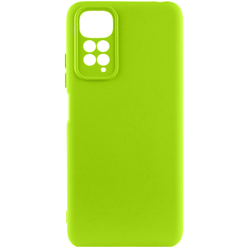 Чохол Silicone Cover Lakshmi Full Camera (A) для Xiaomi Redmi 10 (Салатовий / Neon Green)