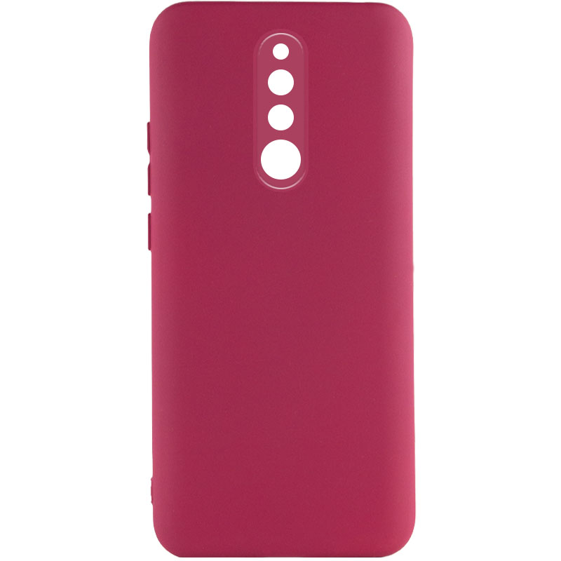 Чохол Silicone Cover Lakshmi Full Camera (A) для Xiaomi Redmi 8 (Бордовий / Marsala)