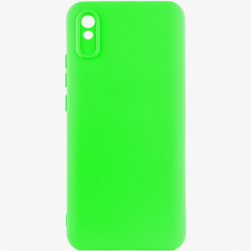 Чехол Silicone Cover Lakshmi Full Camera (A) для Xiaomi Redmi 9A (Салатовый / Neon Green)