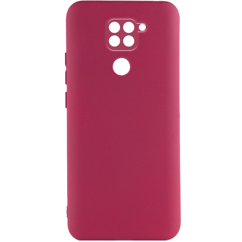 Чохол Silicone Cover Lakshmi Full Camera (A) для Xiaomi Redmi Note 9 4G (Бордовий / Marsala)