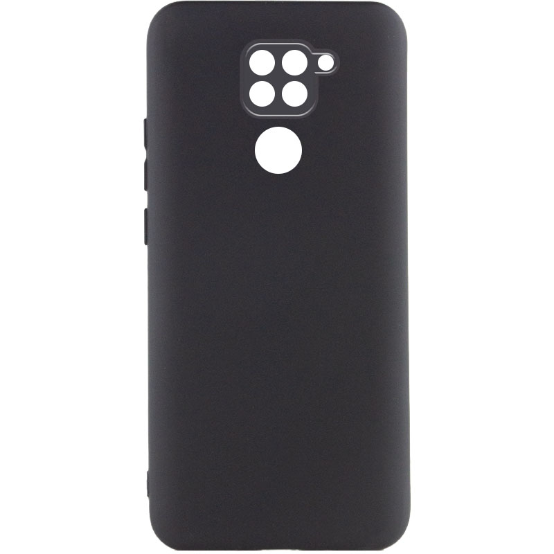 Чохол Silicone Cover Lakshmi Full Camera (A) для Xiaomi Redmi Note 9 4G (Чорний / Black)