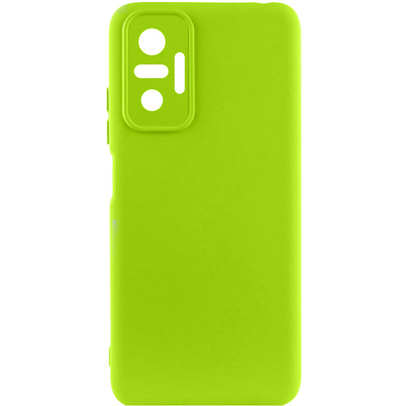 Чохол Silicone Cover Lakshmi Full Camera (A) для Xiaomi Redmi Note 10 Pro (Салатовий / Neon Green)