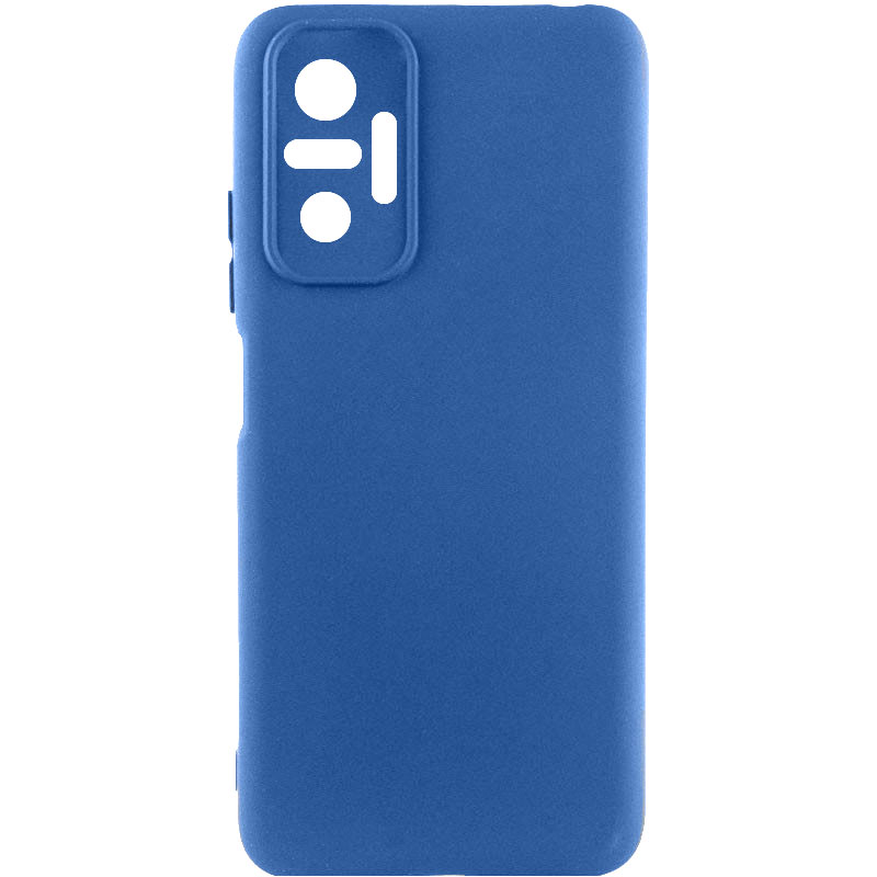 Чехол Silicone Cover Lakshmi Full Camera (A) для Xiaomi Redmi Note 10 Pro Max (Синий / Navy Blue)