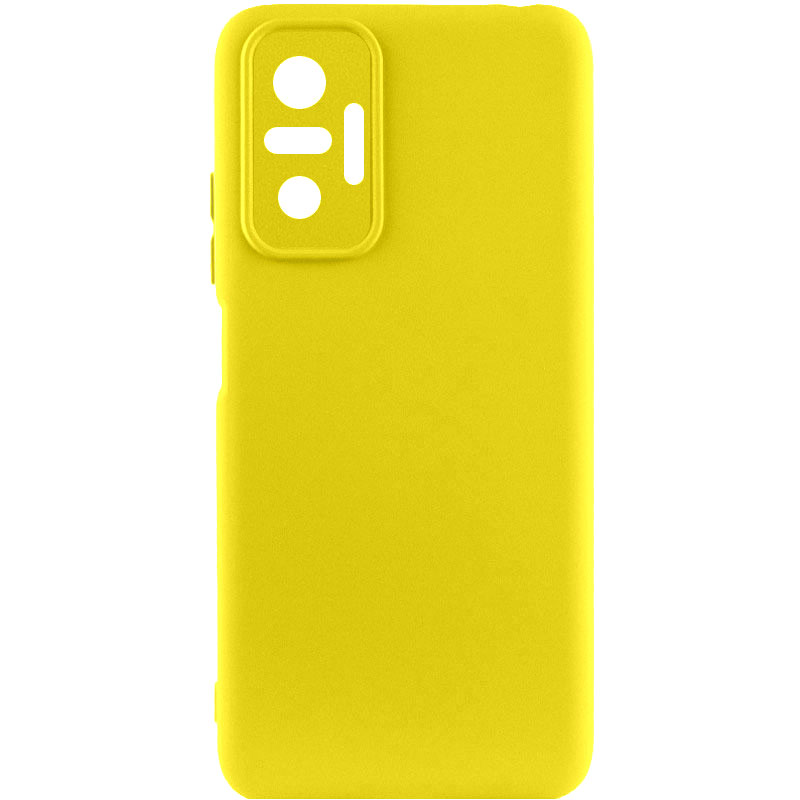 Чехол Silicone Cover Lakshmi Full Camera (A) для Xiaomi Redmi Note 10 Pro / 10 Pro Max (Желтый / Flash)