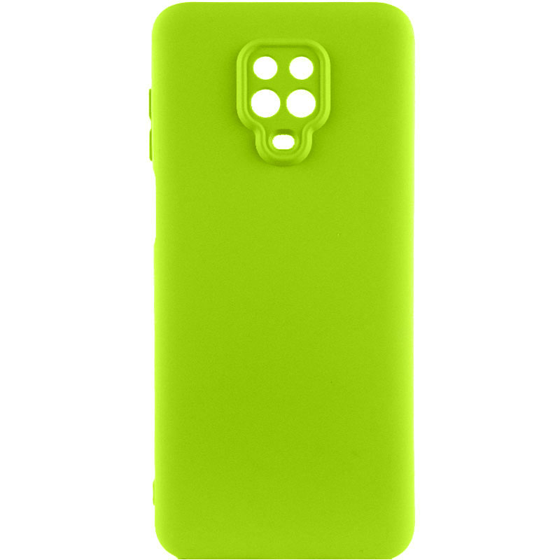 Чохол Silicone Cover Lakshmi Full Camera (A) для Xiaomi Redmi Note 9 Pro (Салатовий / Neon Green)