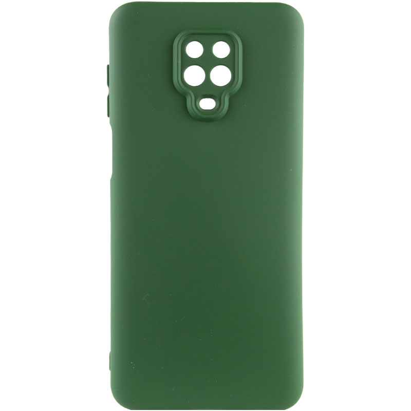 Чохол Silicone Cover Lakshmi Full Camera (A) для Xiaomi Redmi Note 9 Pro Max (Зелений / Dark green)