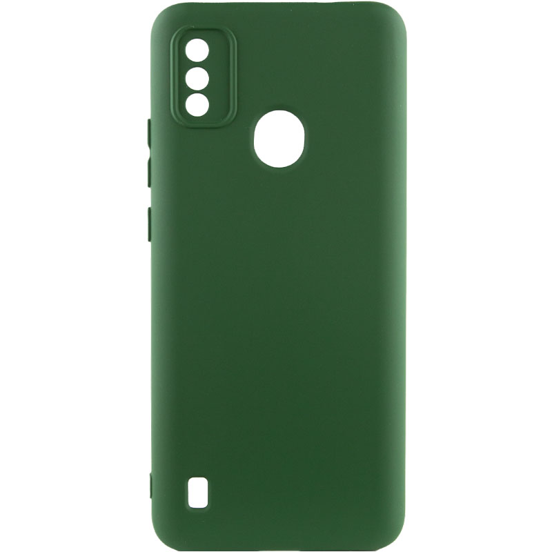 Чехол Silicone Cover Lakshmi Full Camera (A) для ZTE Blade A51 (Зеленый / Dark green)