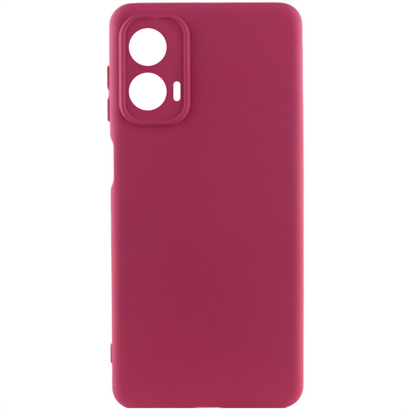 Чехол Silicone Cover Lakshmi Full Camera (AA) для Motorola Moto G24 (Бордовый / Marsala)