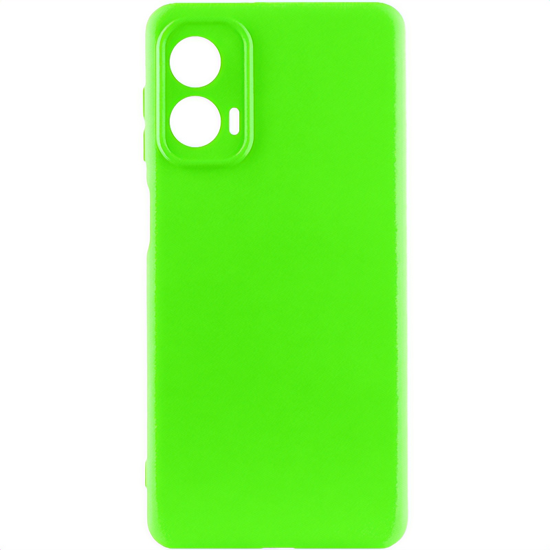 Чехол Silicone Cover Lakshmi Full Camera (AA) для Motorola Moto G24 (Салатовый / Neon Green)