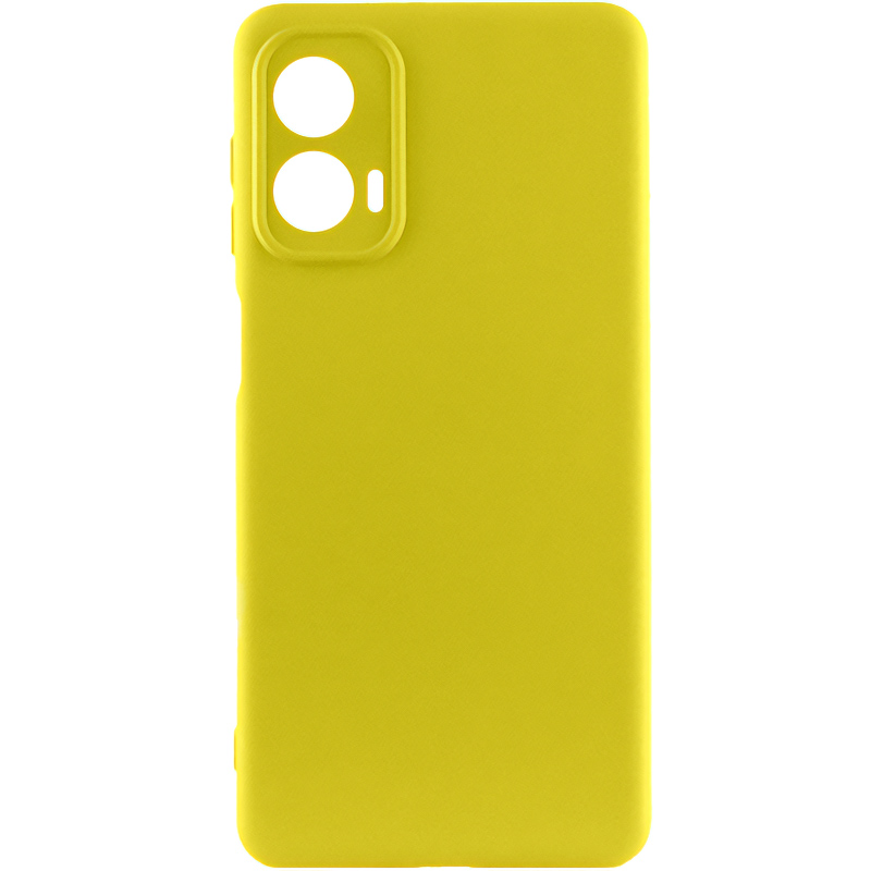 Чехол Silicone Cover Lakshmi Full Camera (AA) для Motorola Moto G24 (Желтый / Flash)