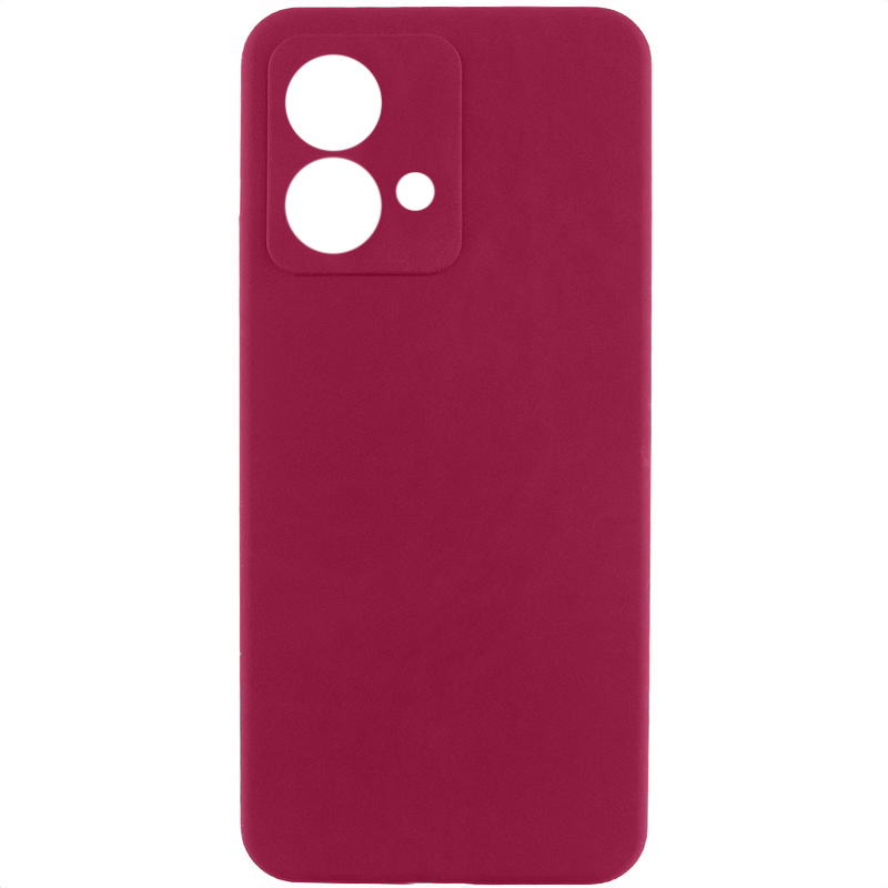 Чехол Silicone Cover Lakshmi Full Camera (AA) для Motorola Moto G84 (Бордовый / Marsala)