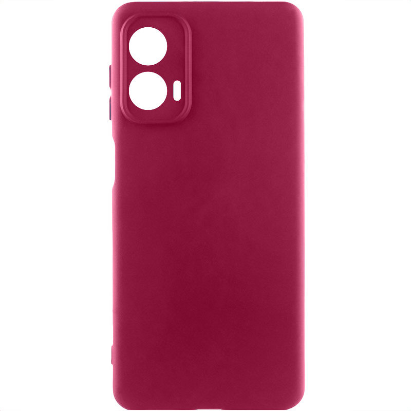 Чохол Silicone Cover Lakshmi Full Camera (AA) для Motorola Moto G85 (Бордовий / Marsala)