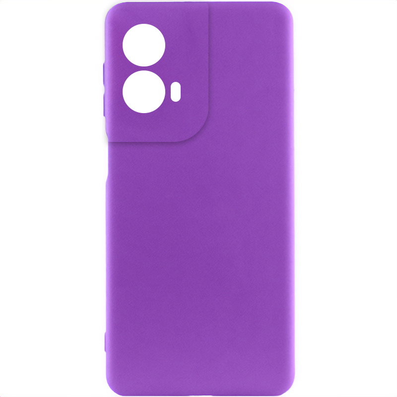 Чохол Silicone Cover Lakshmi Full Camera (AA) для Motorola Moto G85 (Фіолетовий / Purple)