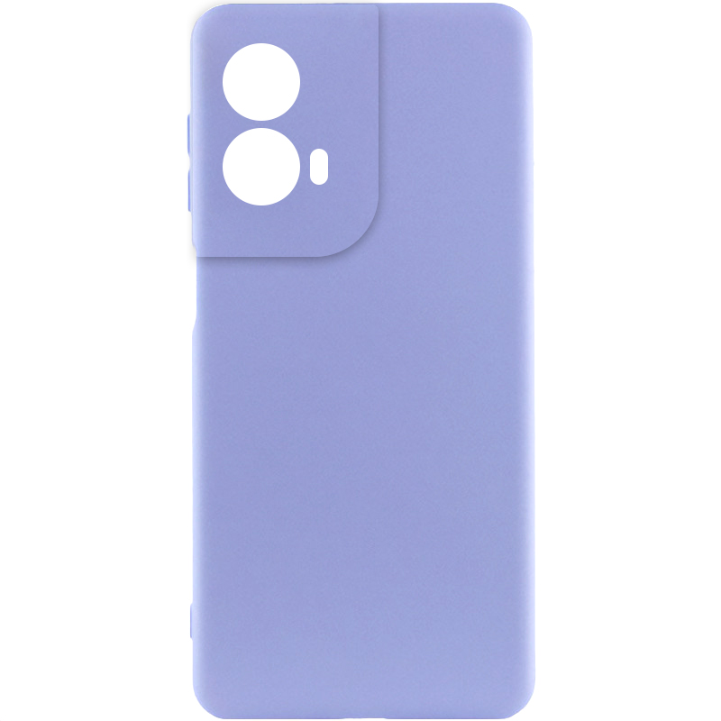 Чохол Silicone Cover Lakshmi Full Camera (AA) для Motorola Moto G85 (Бузковий / Dasheen)