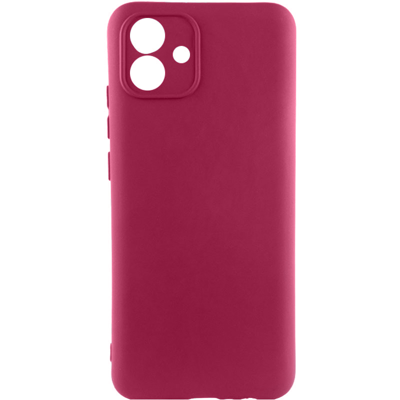 Чехол Silicone Cover Lakshmi Full Camera (AA) для Samsung Galaxy A04 (Бордовый / Marsala)