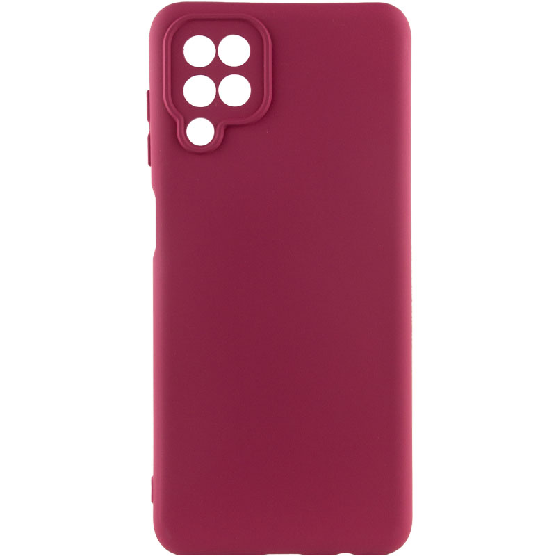 Чехол Silicone Cover Lakshmi Full Camera (AA) для Samsung Galaxy A12 (Бордовый / Marsala)