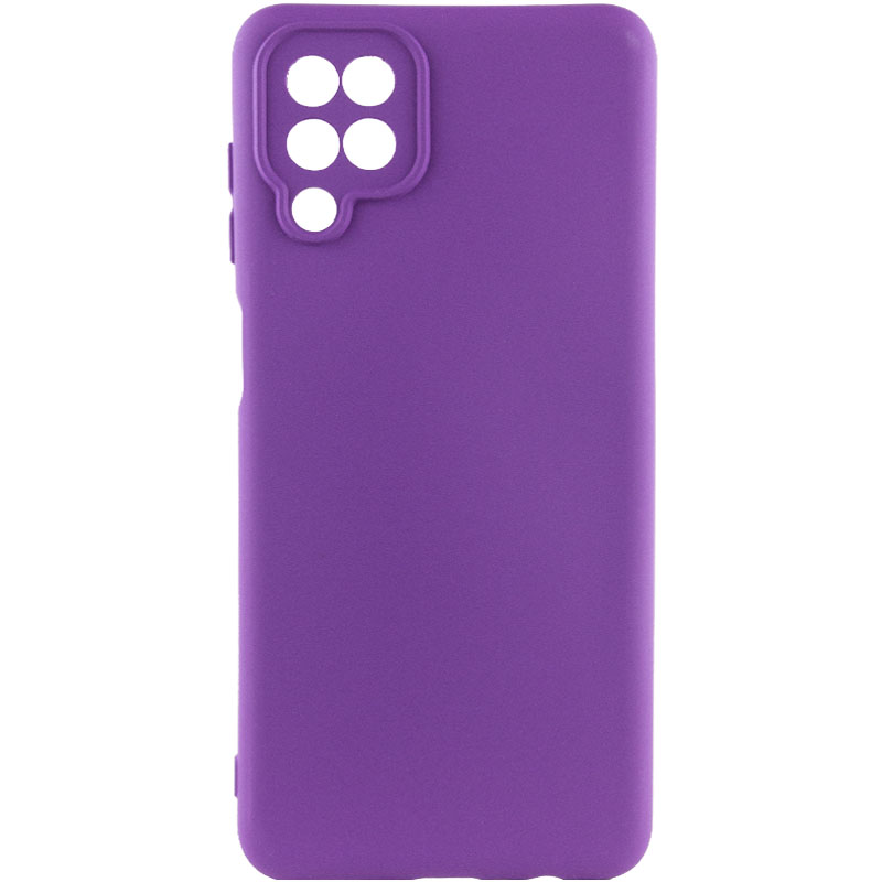 Чехол Silicone Cover Lakshmi Full Camera (AA) для Samsung Galaxy A12 (Фиолетовый / Purple)