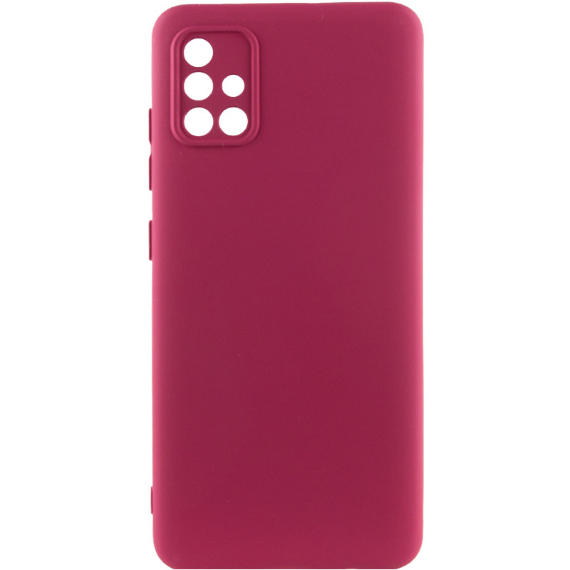 Чехол Silicone Cover Lakshmi Full Camera (AA) для Samsung Galaxy A51 (Бордовый / Marsala)