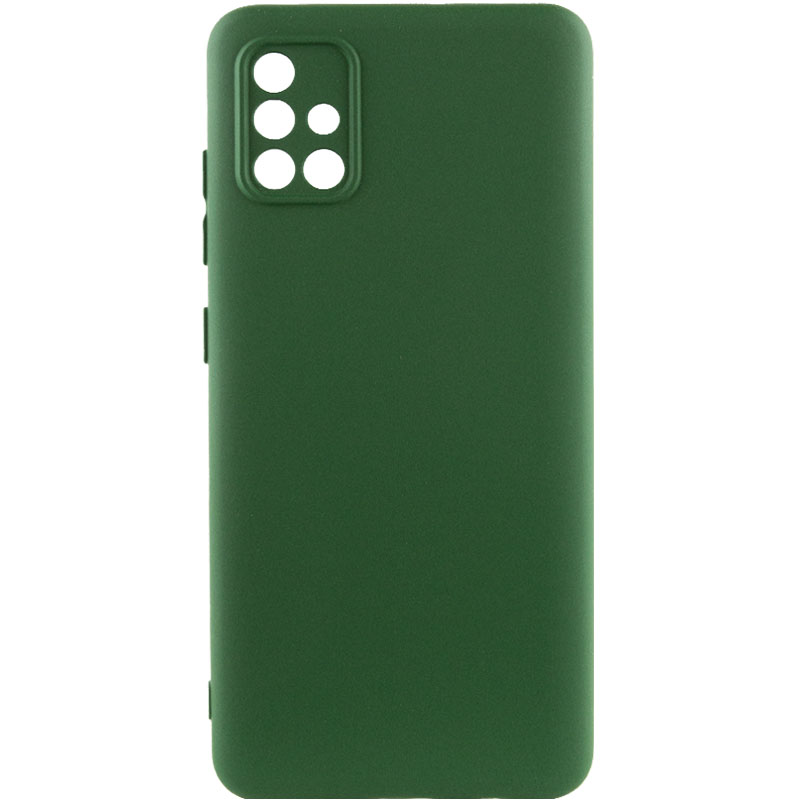 Чехол Silicone Cover Lakshmi Full Camera (AA) для Samsung Galaxy A51 (Зеленый / Dark green)