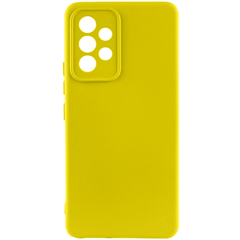 Чохол Silicone Cover Lakshmi Full Camera (AA) для Samsung Galaxy A52 5G (Жовтий / Flash)