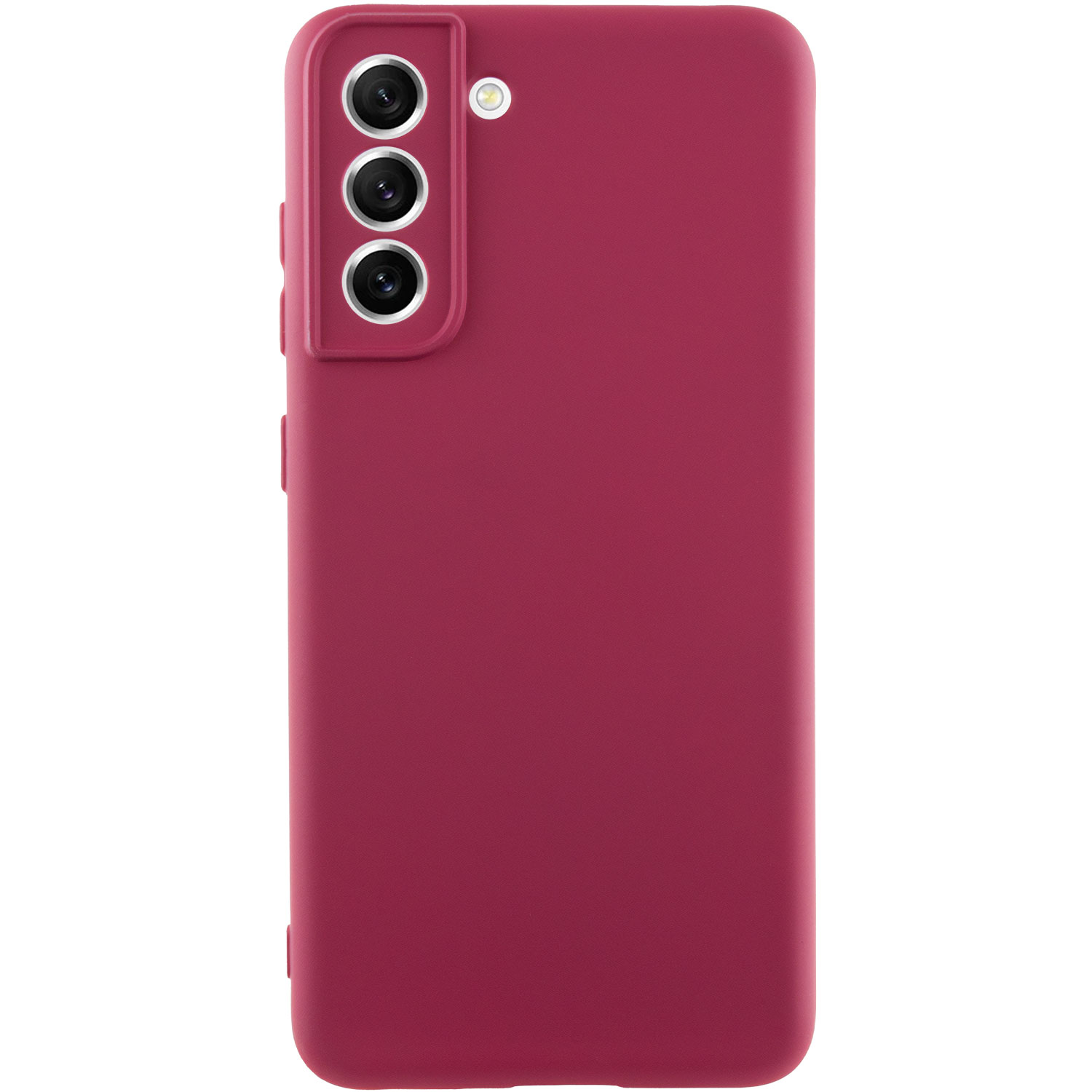 Чехол Silicone Cover Lakshmi Full Camera (AA) для Samsung Galaxy S21 FE (Бордовый / Marsala)