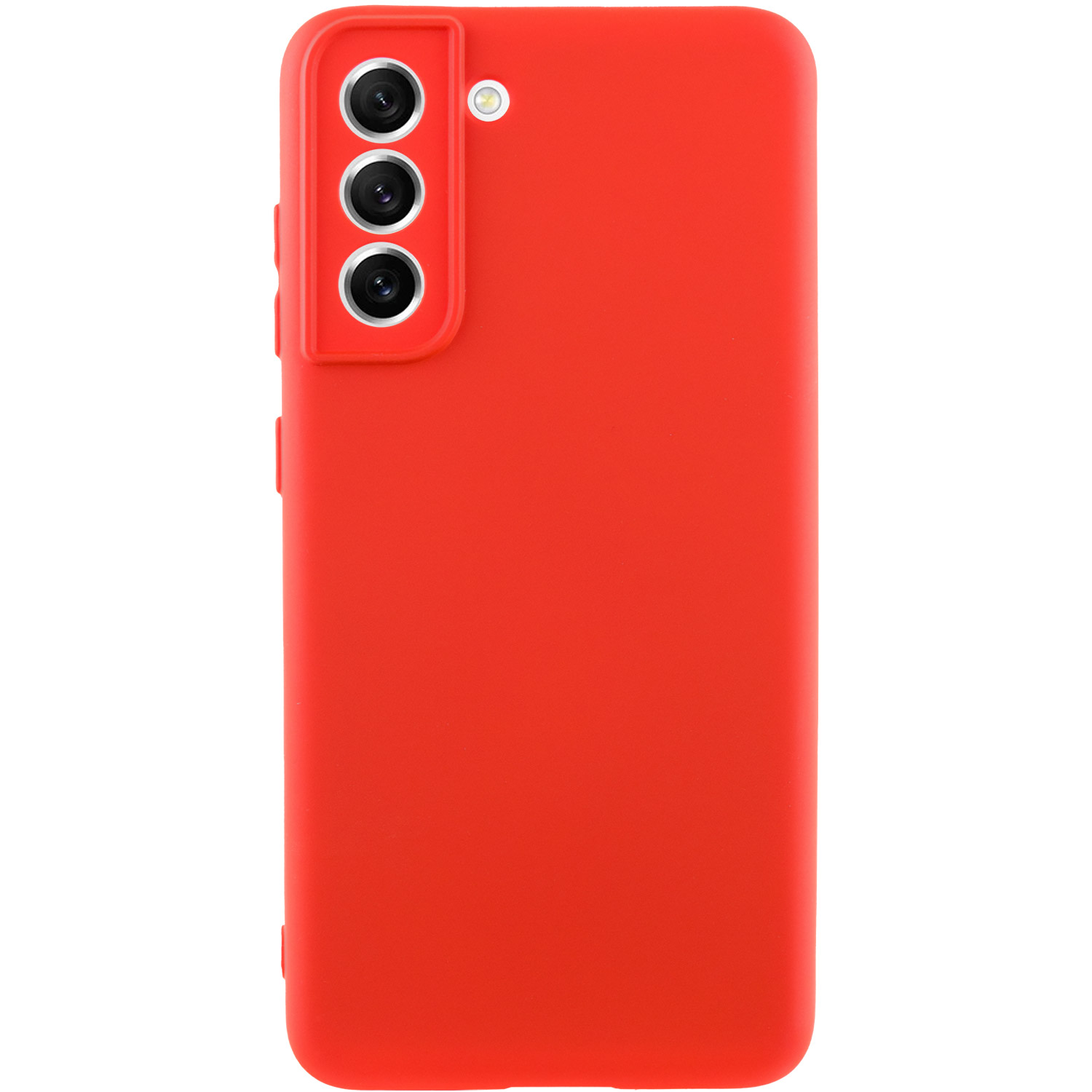 Чохол Silicone Cover Lakshmi Full Camera (AA) для Samsung Galaxy S21 FE (Червоний / Red)