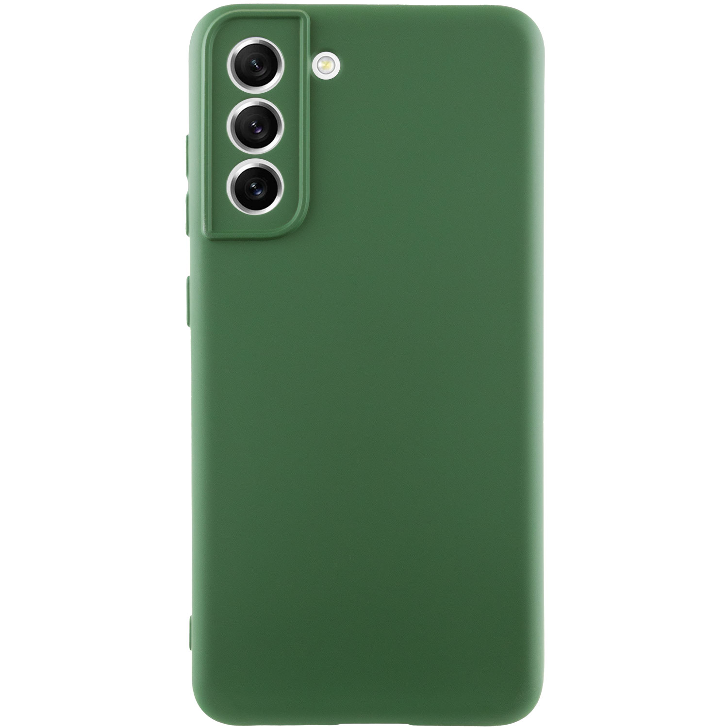 Чехол Silicone Cover Lakshmi Full Camera (AA) для Samsung Galaxy S21 FE (Зеленый / Dark green)