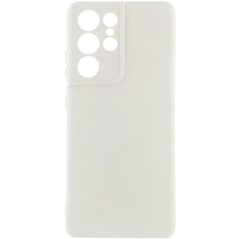 Чехол Silicone Cover Lakshmi Full Camera (AA) для Samsung Galaxy S22 Ultra (Белый / White)