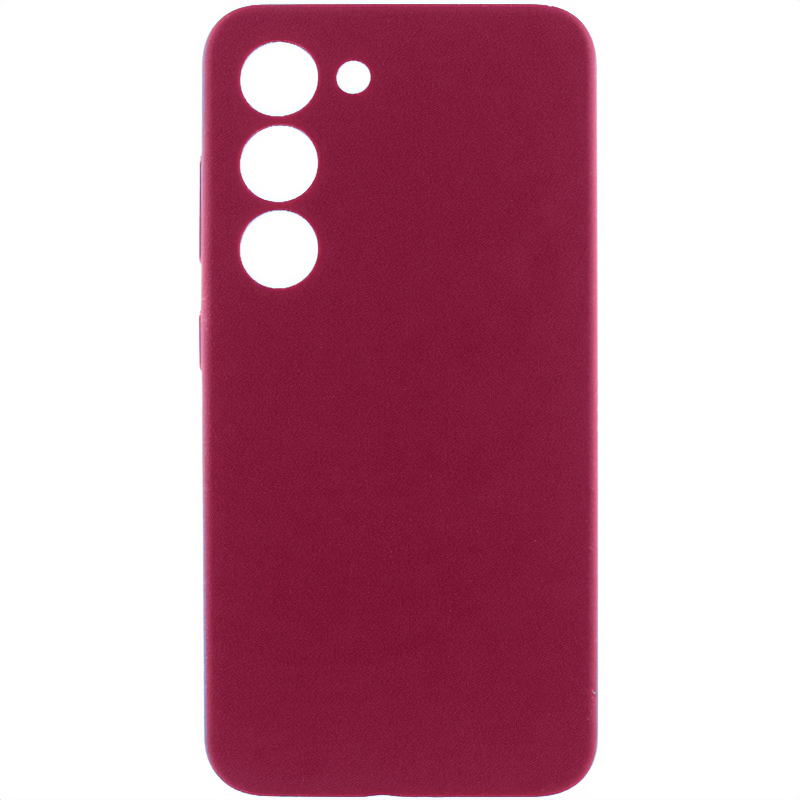 Чохол Silicone Cover Lakshmi Full Camera (AA) для Samsung Galaxy S23 (Бордовий / Marsala)