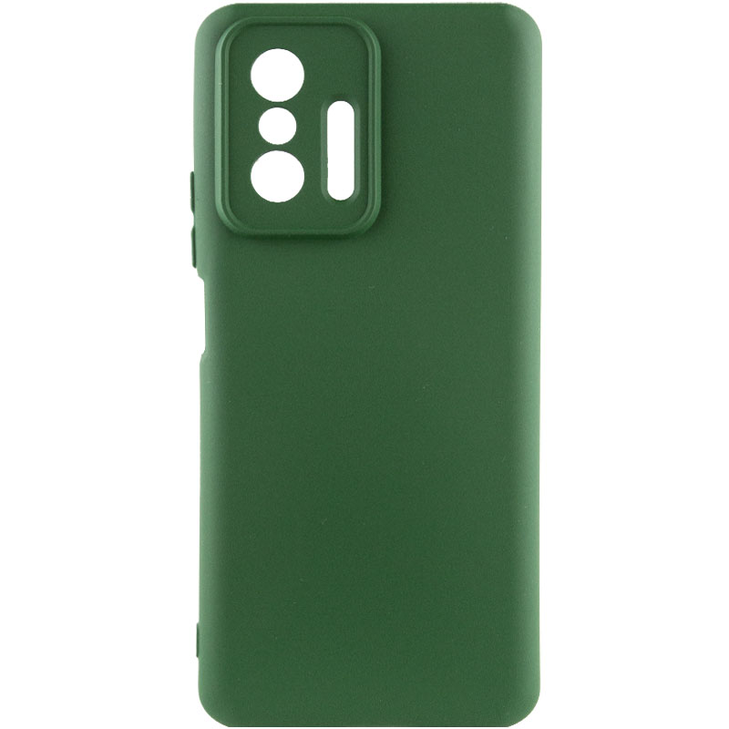 Чехол Silicone Cover Lakshmi Full Camera (AA) для Xiaomi 11T Pro (Зеленый / Dark green)