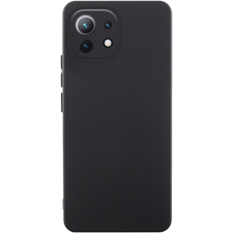 Чехол Silicone Cover Lakshmi Full Camera (AA) для Xiaomi Mi 11 Lite (Черный / Black)