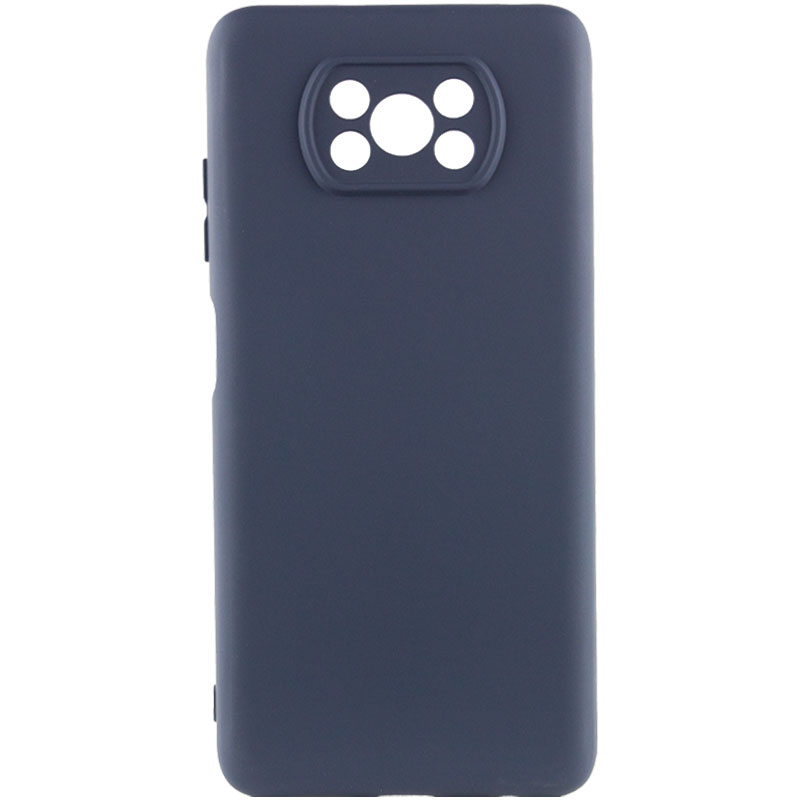 Чехол Silicone Cover Lakshmi Full Camera (AA) для Xiaomi Poco X3 NFC / Poco X3 Pro (Синий / Midnight Blue)