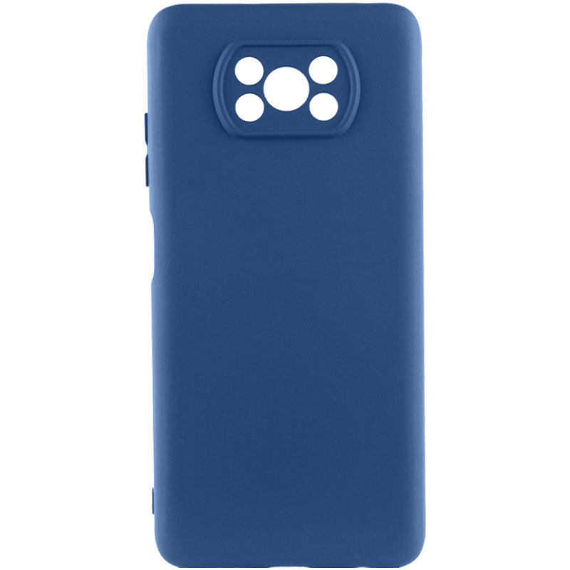 Чехол Silicone Cover Lakshmi Full Camera (AA) для Xiaomi Poco X3 NFC / Poco X3 Pro (Синий / Navy Blue)