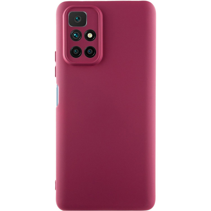 Чехол Silicone Cover Lakshmi Full Camera (AA) для Xiaomi Redmi 10 (Бордовый / Marsala)