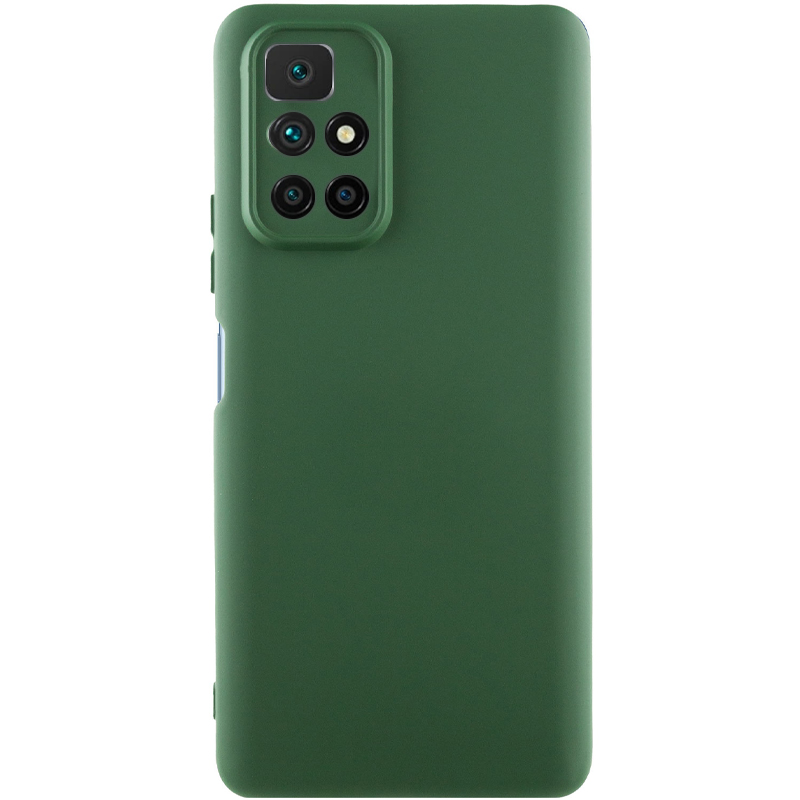 Чехол Silicone Cover Lakshmi Full Camera (AA) для Xiaomi Redmi 10 (Зеленый / Dark green)