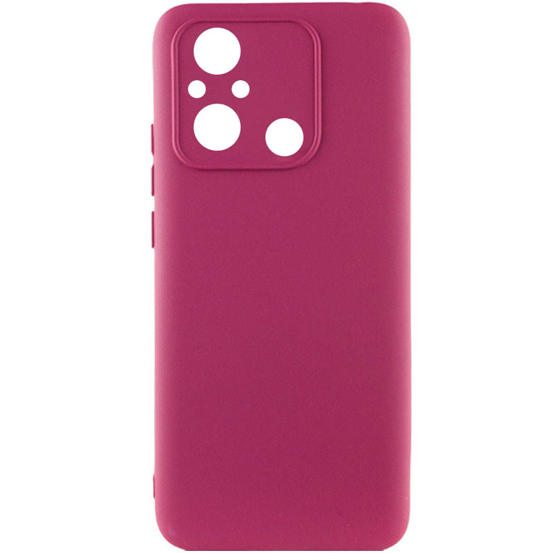 Чехол Silicone Cover Lakshmi Full Camera (AA) для Xiaomi Redmi 12C / Poco C55 (Бордовый / Marsala)