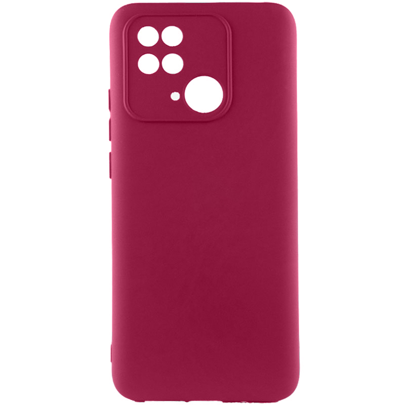 Чохол Silicone Cover Lakshmi Full Camera (AA) для Xiaomi Redmi 13 4G / Poco M6 4G (Бордовий / Marsala)