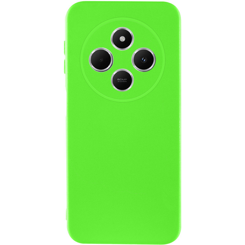 Чохол Silicone Cover Lakshmi Full Camera (AA) для Xiaomi Redmi 14C (Салатовий / Neon Green)