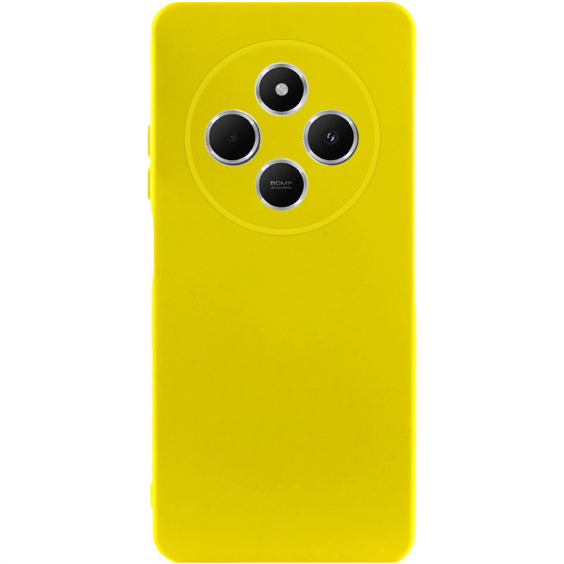 Чохол Silicone Cover Lakshmi Full Camera (AA) для Xiaomi Redmi 14C (Жовтий / Flash)