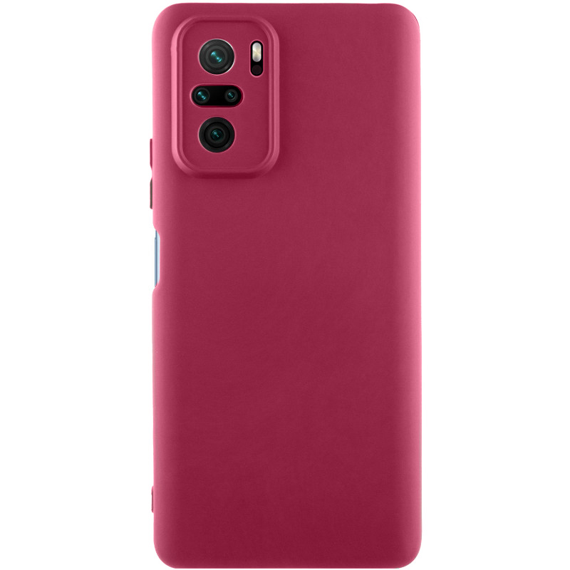 Чохол Silicone Cover Lakshmi Full Camera (AA) для Xiaomi Redmi Note 10 (Бордовий / Marsala)