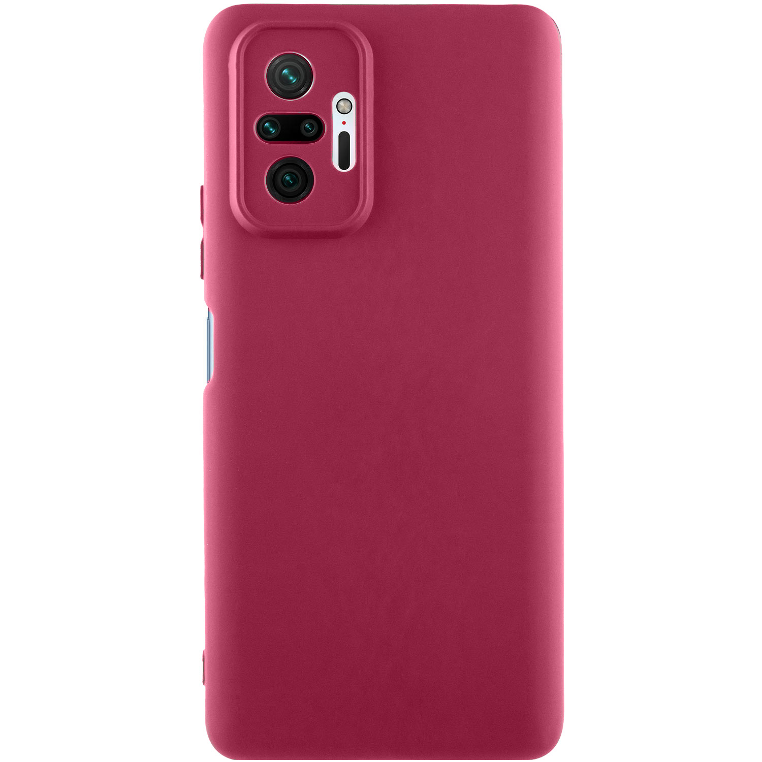 Чехол Silicone Cover Lakshmi Full Camera (AA) для Xiaomi Redmi Note 10 Pro Max (Бордовый / Marsala)