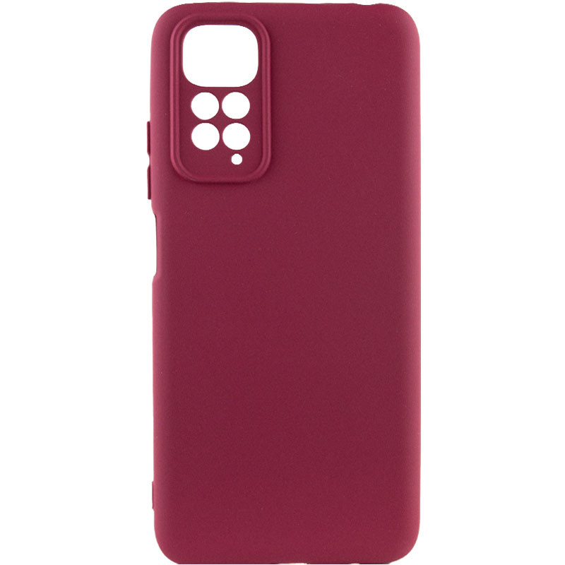 Чехол Silicone Cover Lakshmi Full Camera (AA) для Xiaomi Redmi Note 11S (Бордовый / Marsala)