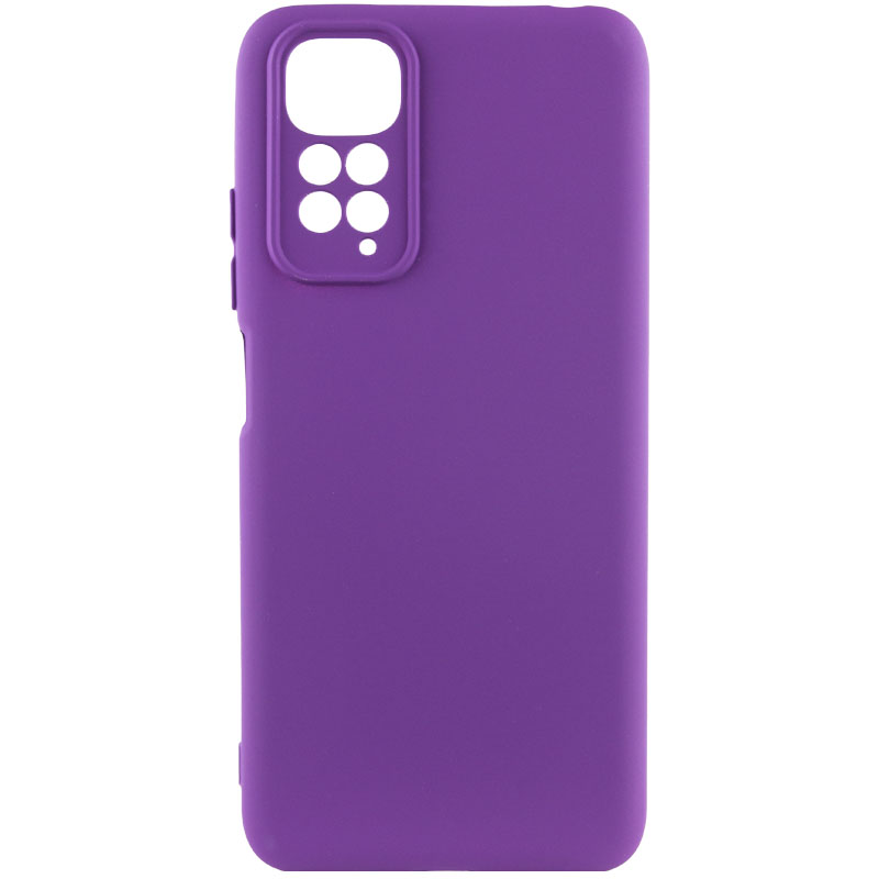 Чехол Silicone Cover Lakshmi Full Camera (AA) для Xiaomi Redmi Note 11S (Фиолетовый / Purple)